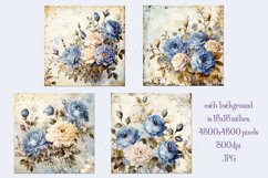 Valentine&#039;s Day, Vintage Floral Junk Journal Backgrounds, 32 Product Image 2
