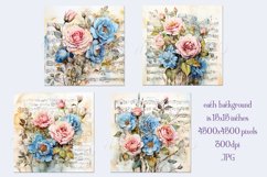 Valentine&#039;s Day, Vintage Floral Junk Journal Backgrounds, 38 Product Image 2
