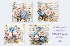 Valentine&#039;s Day, Vintage Floral Junk Journal Backgrounds, 39 Product Image 2