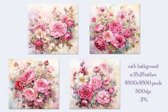 Valentine&#039;s Day, Vintage Floral Junk Journal Backgrounds, s4 Product Image 2