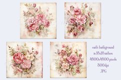 Valentine&#039;s Day, Vintage Floral Junk Journal Backgrounds, s5 Product Image 2