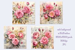 Valentine&#039;s Day, Vintage Floral Junk Journal Backgrounds, s9 Product Image 2