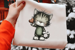 Valentines Day Kitten Clipart Product Image 2
