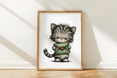 Valentines Day Kitten Clipart Product Image 3