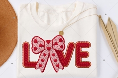 Valentine's Day Love PNG,Faux Knitted Yarn Texture Valentine Product Image 3