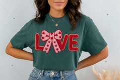 Valentine's Day Love PNG,Faux Knitted Yarn Texture Valentine Product Image 4