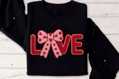 Valentine's Day Love PNG,Faux Knitted Yarn Texture Valentine Product Image 5