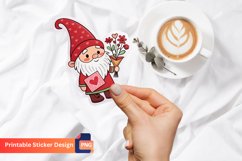 Valentine&#039;s Day Love Gnome Sticker, Valentine&#039;s Day Sticker Product Image 1