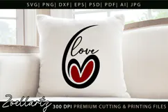 Valentine's Day SVG PNG EPS DXF Love Heart SVG for Cricut Product Image 1