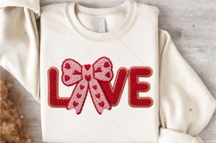 Valentine's Day Love PNG,Faux Knitted Yarn Texture Valentine Product Image 7