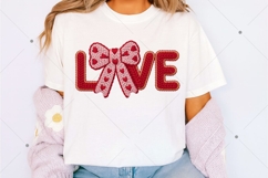 Valentine's Day Love PNG,Faux Knitted Yarn Texture Valentine Product Image 2