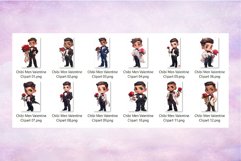Valentines Day Male Clipart -Chibi Man Boy Clipart Bundle