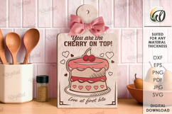 Valentine&#039;s Day Mini Cutting Board Laser Cut. Kitchen SVG Product Image 1