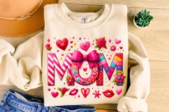 Valentine&#039;s Day Mom PNG, Love Mom PNG, Mom Life, Coquette Product Image 1