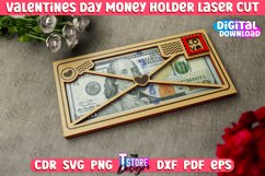 Valentine&#039;s Day Money Holder | Gift Idea | Greeting Card|CNC Product Image 1