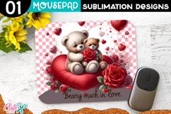 teddy bear Mouse pad Sublimation Design