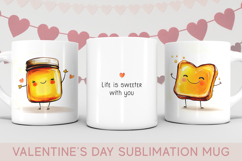 Valentines Day Sublimation Mug Wrap, couple mug wrap Product Image 1