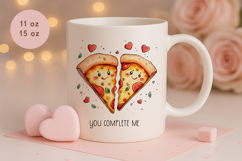 Funny valentines day mug, Food Pun Mug, pizza Product Image 1
