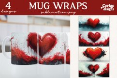 Valentines Day Mug Wrap Sublimation