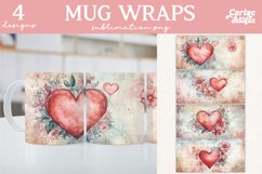 Valentines Day Mug Wrap Sublimation