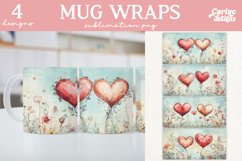 Valentines Day Mug Wrap Sublimation