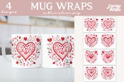 Valentines Day Mug Wrap Sublimation