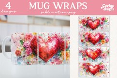 Valentines Day Mug Wrap Sublimation
