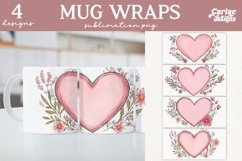 Valentines Day Mug Wrap SublimationValentines Day Mug Wrap Sublimation