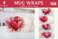 Valentines Day Mug Wrap Sublimation