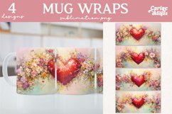 Valentines Day Mug Wrap Sublimation