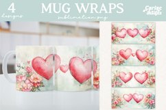 Valentines Day Mug Wrap Sublimation