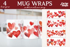Valentines Day Mug Wrap Sublimation