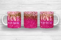 Valentine Love Is In the Air Mug Wrap Sublimation I Valentine Mugs PNG