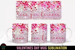 Valentine Love You Forever Mug Wrap Sublimation I Valentine Mugs PNG