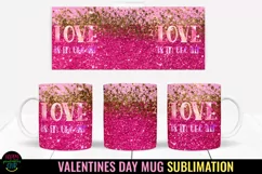 Valentine Love Is In the Air Mug Wrap Sublimation I Valentine Mugs PNG