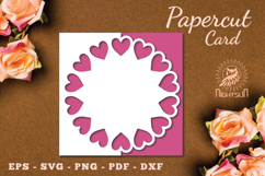 Valentines Day Papercut Card SVG Product Image 1