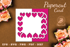 Valentines Day Papercut Card SVG Product Image 1