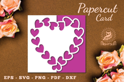 Valentines Day Papercut Card SVG Product Image 1