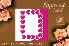 Valentines Day Papercut Card SVG Product Image 1