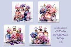 Valentine's Day, Watercolor Glass Perfume Bottles, Girly, s4 Product Image 2