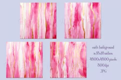 Valentine's Day, Pink & Gold Watercolor Backgrounds, s1 Product Image 2