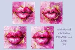 Valentine's Day, Pink & Gold Watercolor Backgrounds, s11 Product Image 2