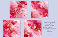 Valentine's Day, Pink & Gold Watercolor Backgrounds, s12 Product Image 2
