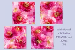 Valentine's Day, Pink & Gold Watercolor Backgrounds, s13 Product Image 2