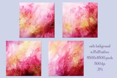 Valentine's Day, Pink & Gold Watercolor Backgrounds, s21 Product Image 2
