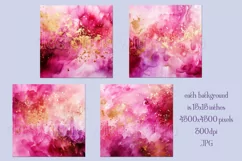 Valentine's Day, Pink & Gold Watercolor Backgrounds, s22 Product Image 2