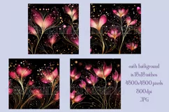 Valentine's Day, Pink & Gold Watercolor Backgrounds, s4 Product Image 2