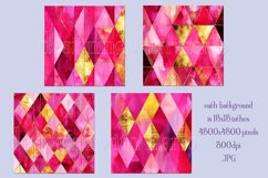 Valentine&#039;s Day, Pink &amp; Gold Watercolor Backgrounds, s8 Product Image 2