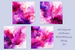 Valentine's Day, Pink & Purple Watercolor Backgrounds, s1 Product Image 2