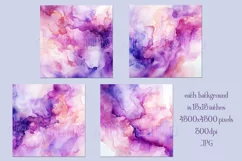 Valentine's Day, Pink & Purple Watercolor Backgrounds, s10 Product Image 2